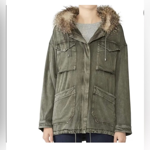 Splendid Dune Faux Fur Jacket Sateen - Picture 1 of 12